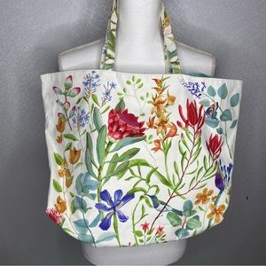 Floral Butterfly Tote Bag